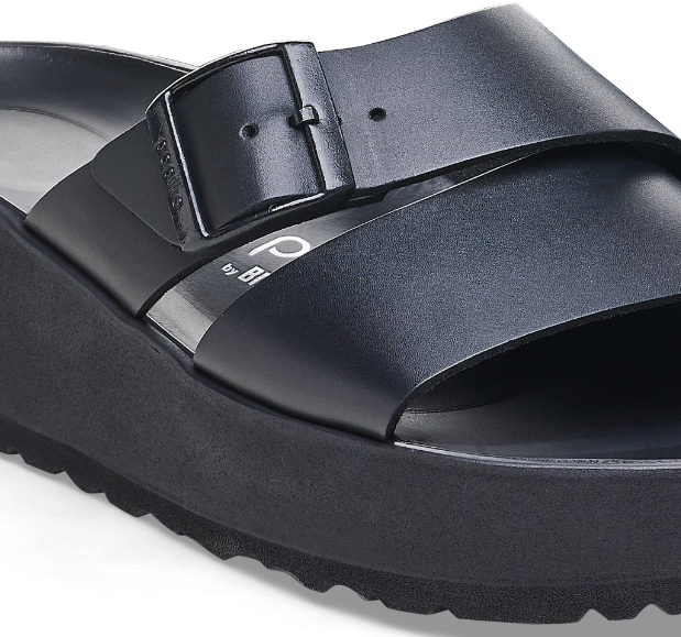 Birkenstock Almina Natural Leather - Platform Wedge Sandal - Contoured Footbed Comfort - Adjustable Buckle Strap - Premium Leather Footwear