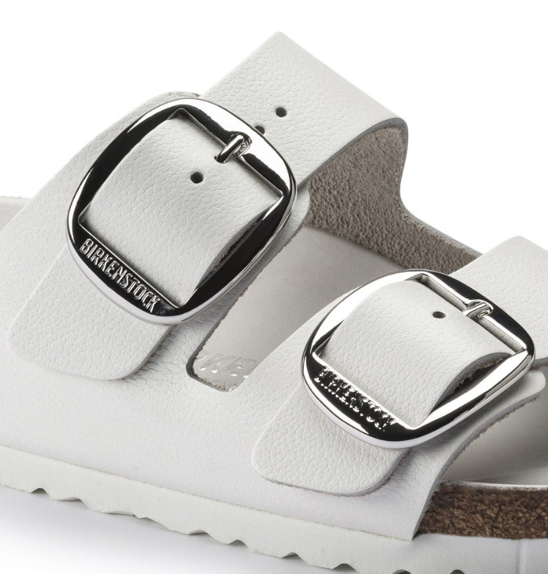 Birkenstock Arizona Big Buckle Natural Leather White