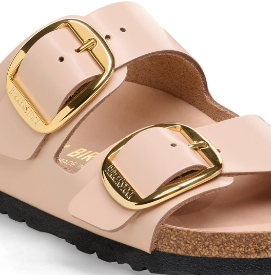 Birkenstock Arizona Big Buckle Natural Leather Patent High-Shine New Beige