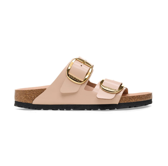 Birkenstock Arizona Big Buckle Natural Leather Patent High-Shine New Beige