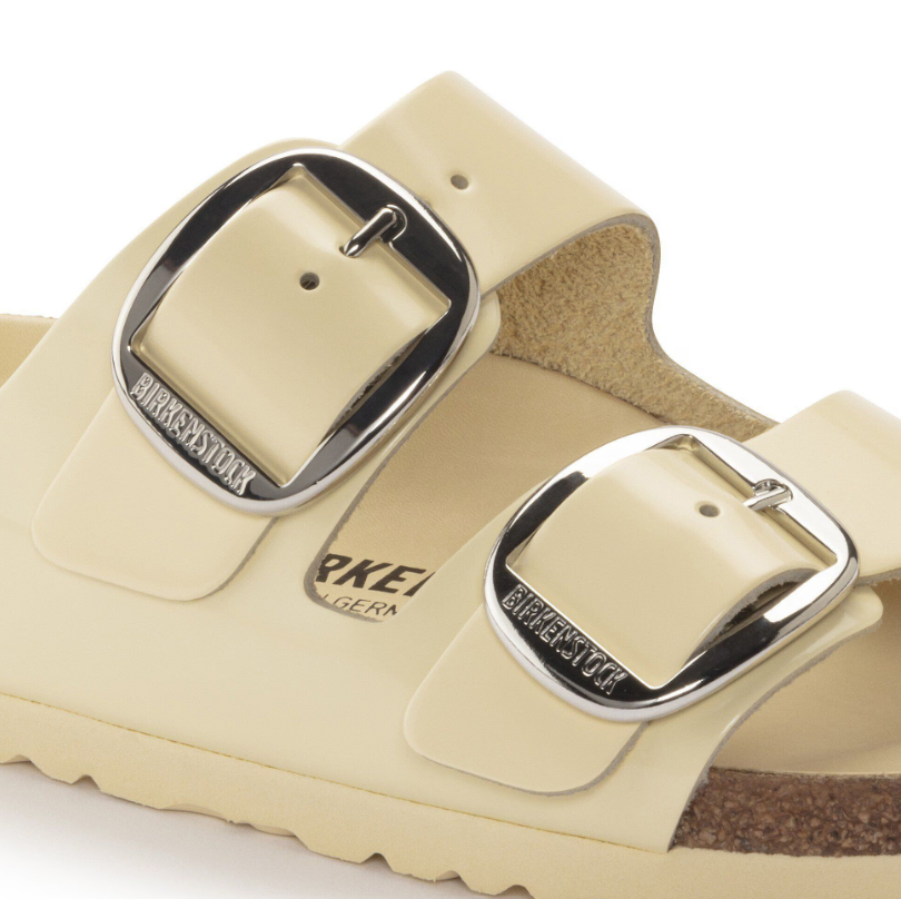 Birkenstock Arizona Big Buckle Natural Leather Patent High-Shine Butter