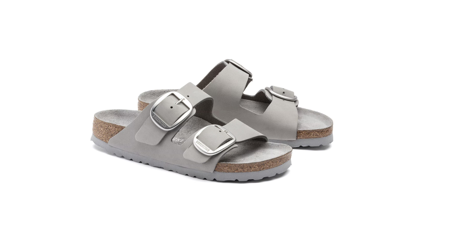 Birkenstock Arizona Big Buckle Nubuck Leather Dove Gray