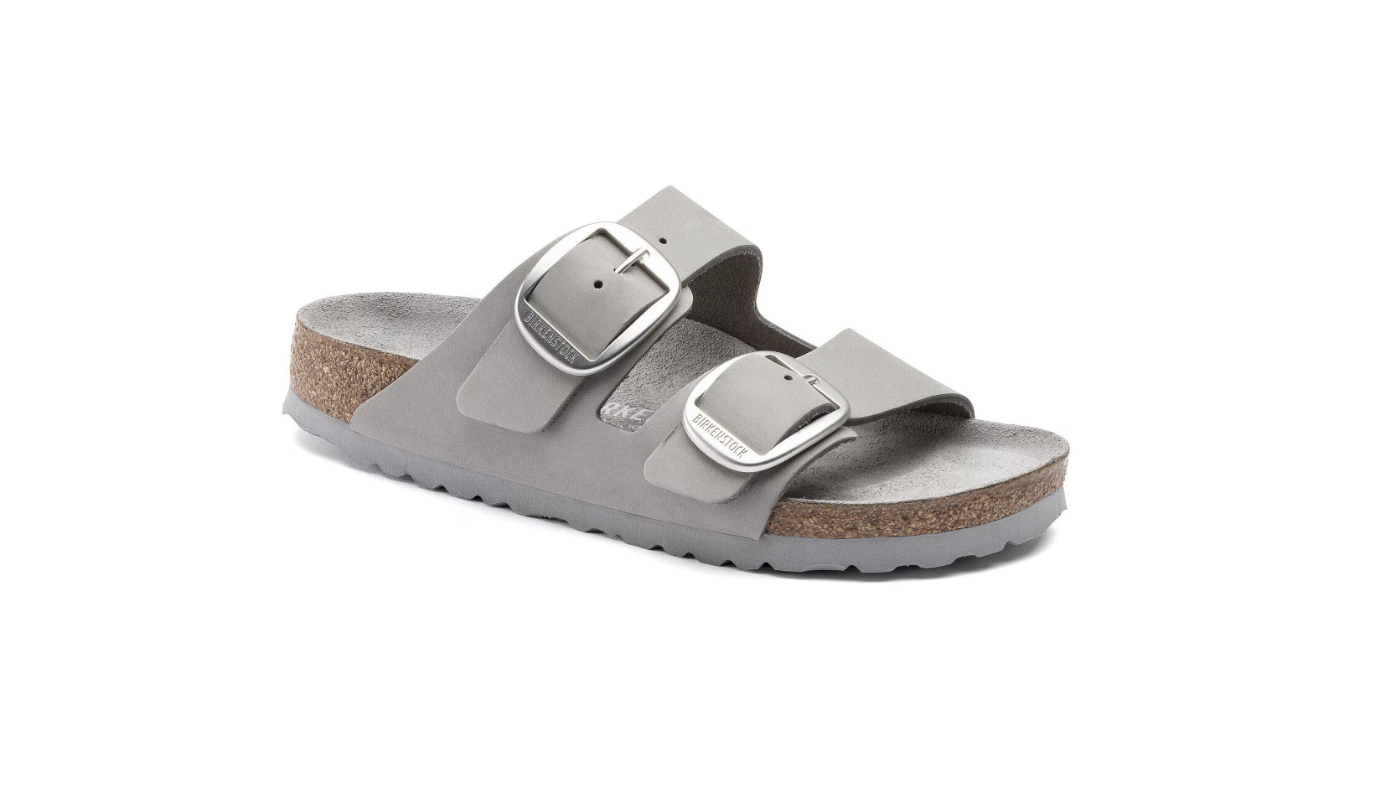 Birkenstock Arizona Big Buckle Nubuck Leather Dove Gray