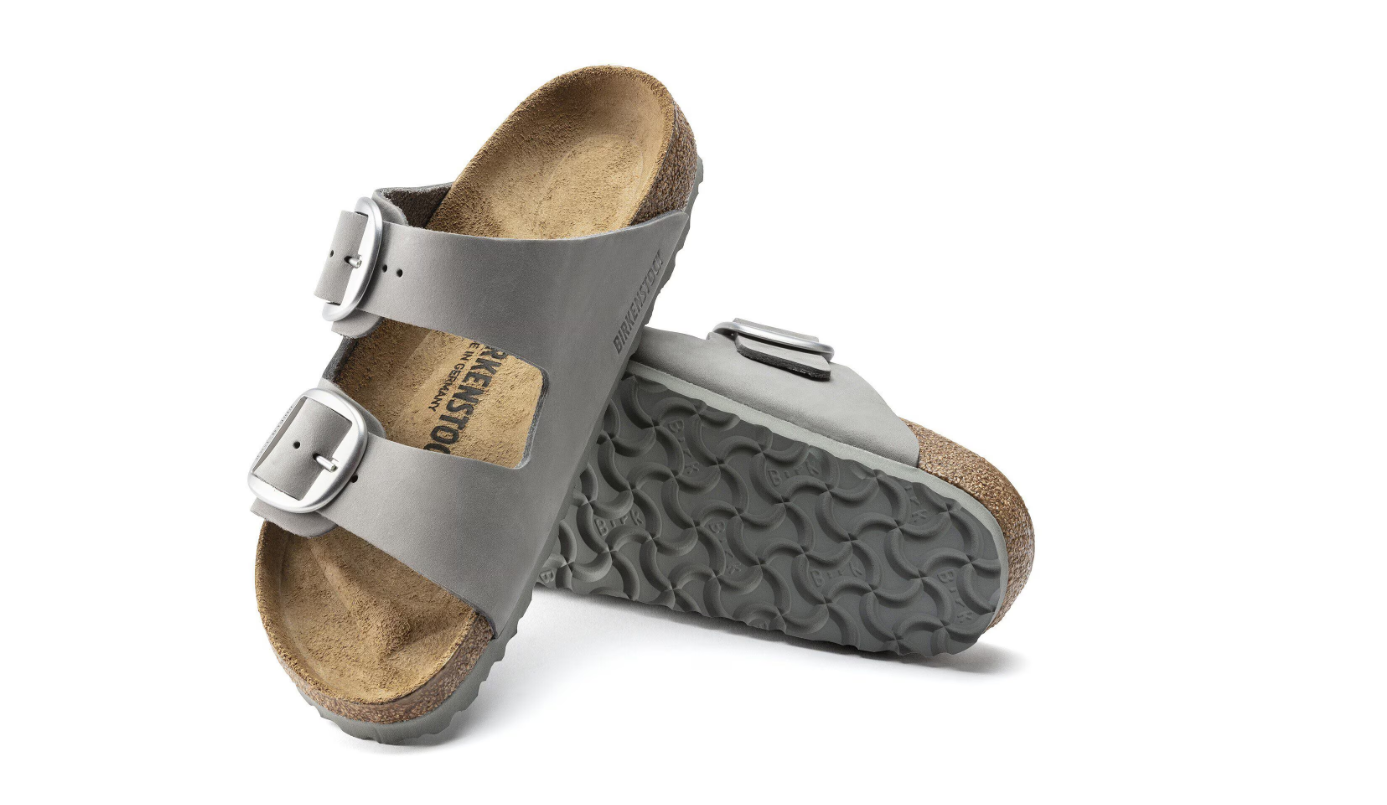 Birkenstock Arizona Big Buckle Nubuck Leather Dove Gray