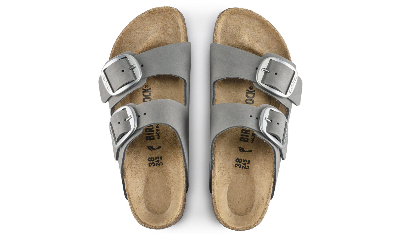 Birkenstock Arizona Big Buckle Nubuck Leather Dove Gray