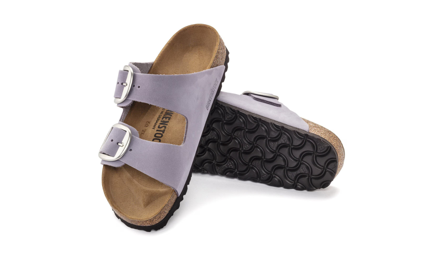 Birkenstock Arizona Big Buckle Nubuck Leather Purple Fog