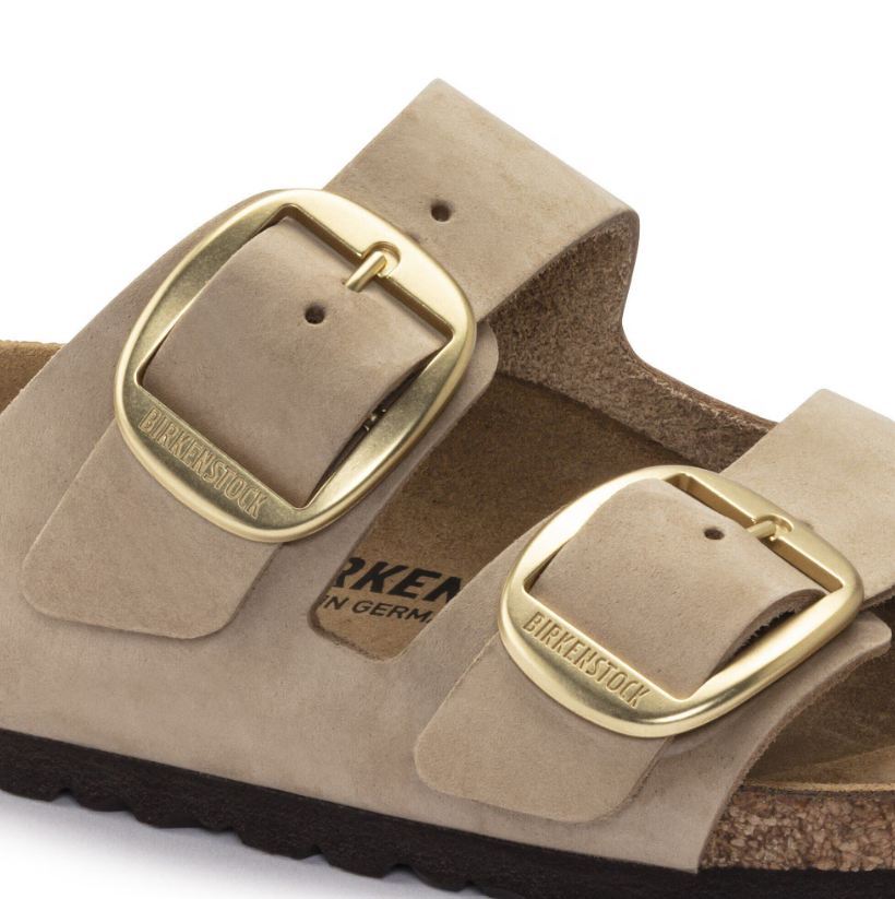 Birkenstock Arizona Big Buckle Nubuck Leather Sandcastle