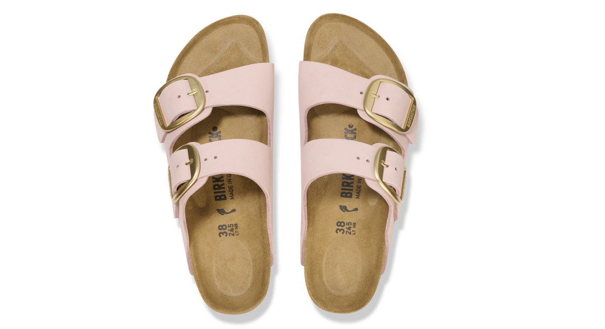 Birkenstock Arizona Big Buckle Nubuck Leather Soft Pink