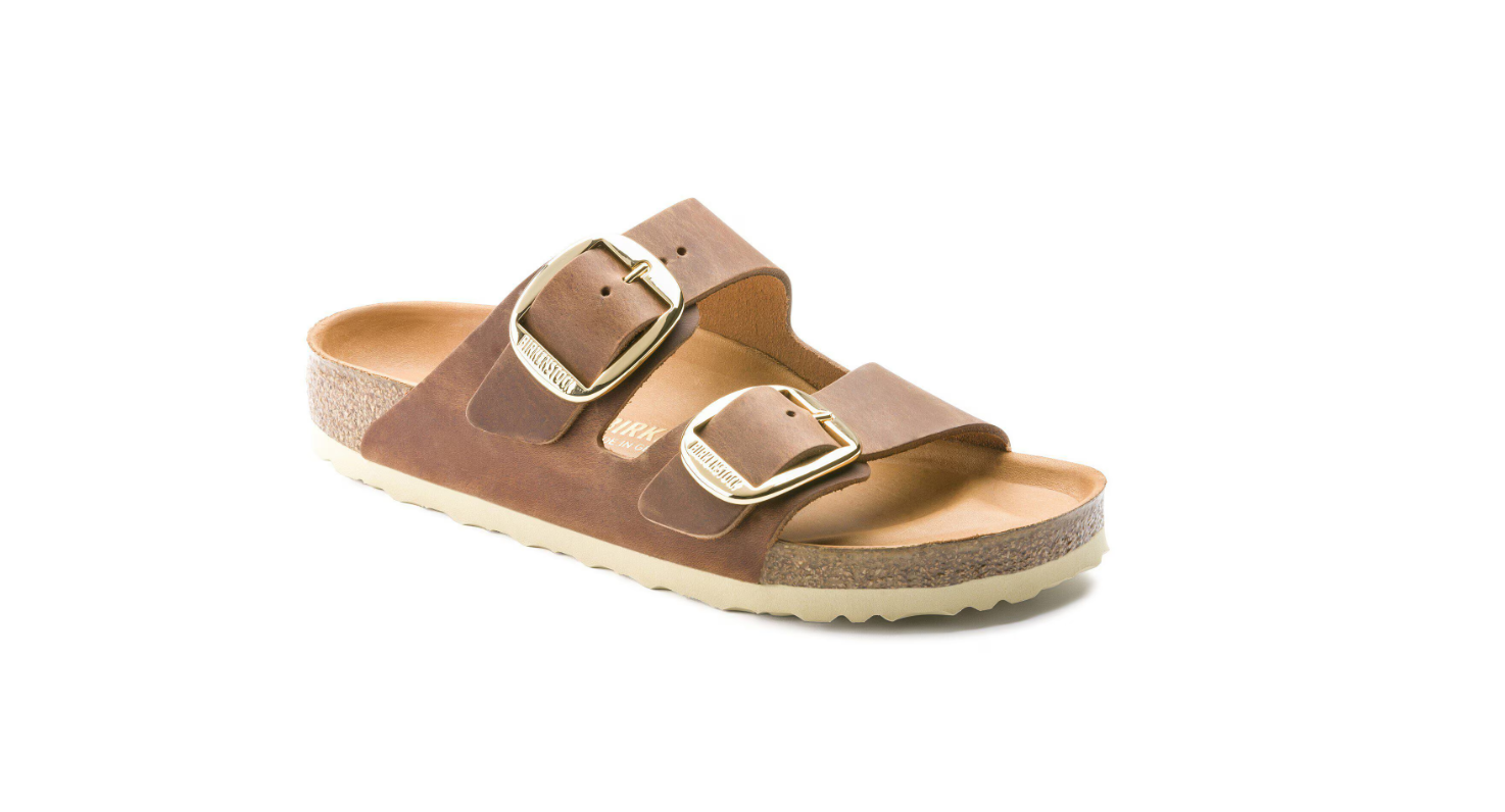 Birkenstock Arizona Big Buckle Oiled Leather Cognac Sandals