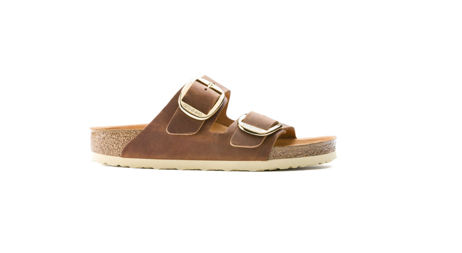 Birkenstock Arizona Big Buckle Oiled Leather Cognac Sandals