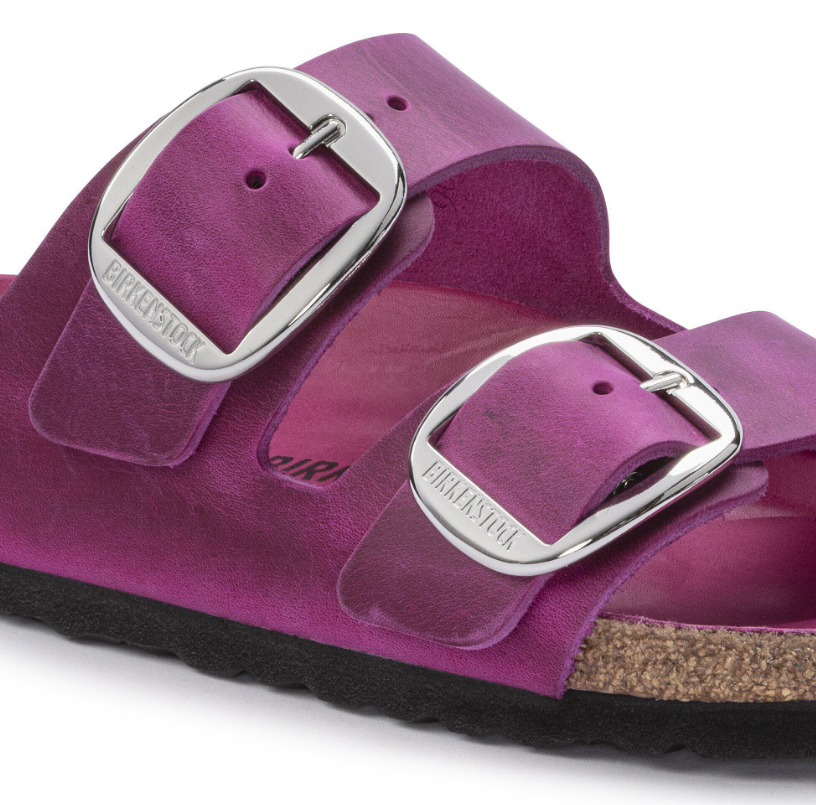 Birkenstock Arizona Big Buckle Oiled Leather Festival Fuchsia Sandals