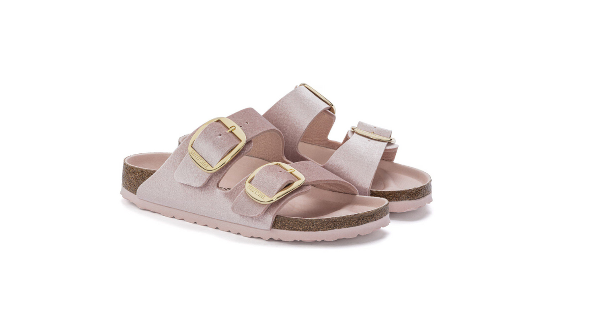 Birkenstock Arizona Big Buckle Velvet Light Rose Sandals