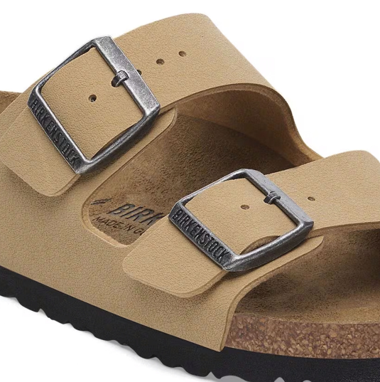Birkenstock Arizona Birkibuc Latte Cream Sandals