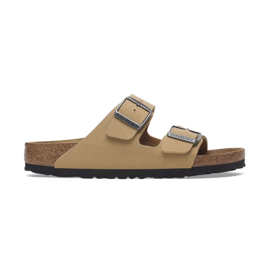 Birkenstock Arizona Birkibuc Latte Cream Sandals