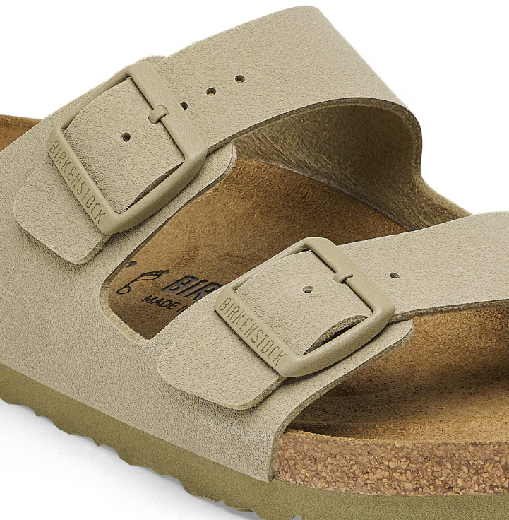 Birkenstock Arizona Birko-Flor Faded Khaki Sandals