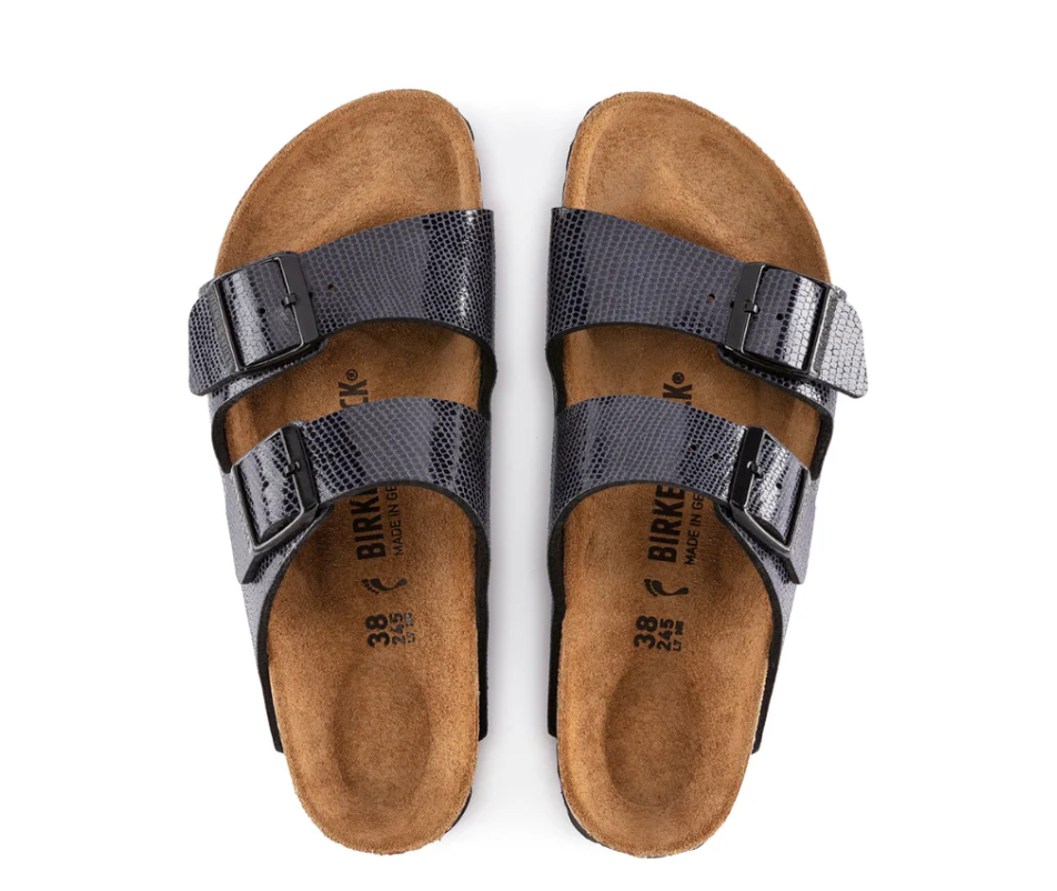 Birkenstock Arizona Birko-Flor Magical Metallic Midnight Sandals