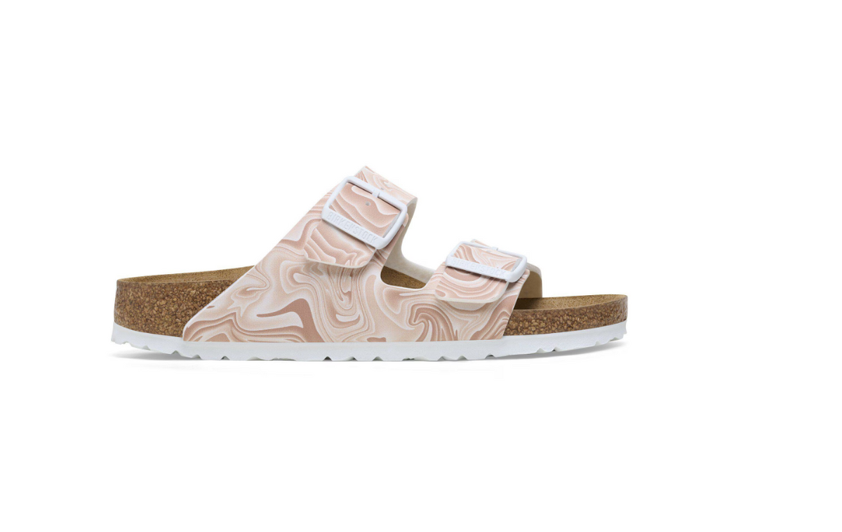Birkenstock Arizona Birko-Flor Marbletwirl New Beige Sandals