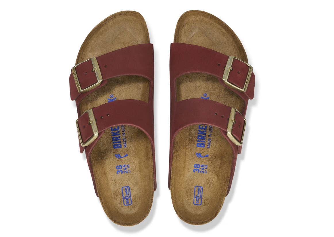 Birkenstock Arizona Soft Footbed Nubuck Leather Zinfandel