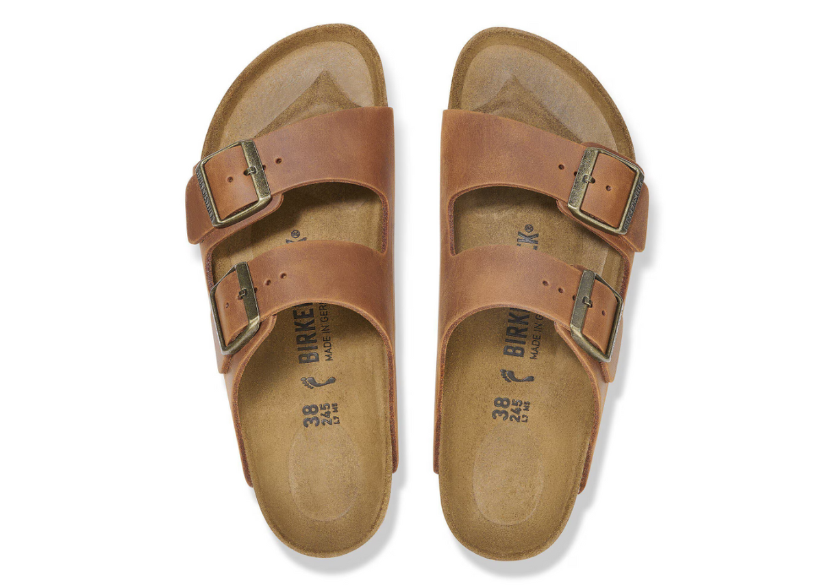 Birkenstock Arizona Oiled Leather Cognac Sandals