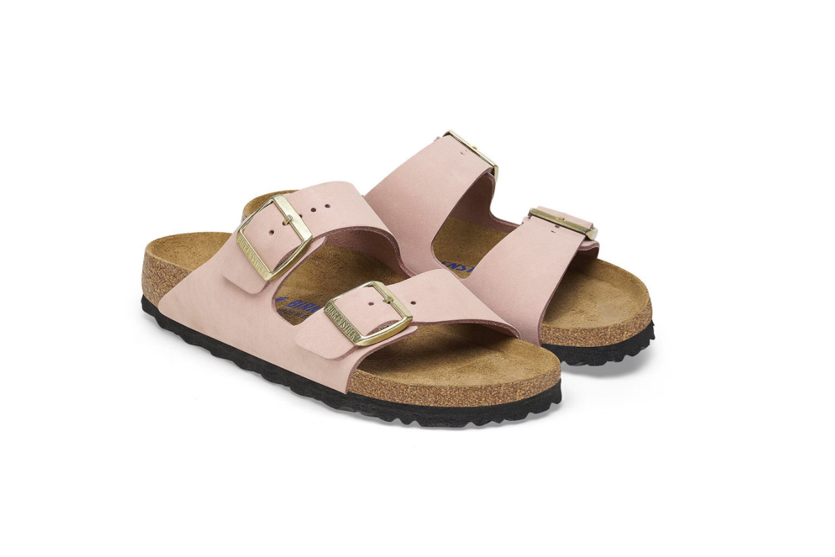 Birkenstock Arizona Soft Footbed Nubuck Leather Soft Pink