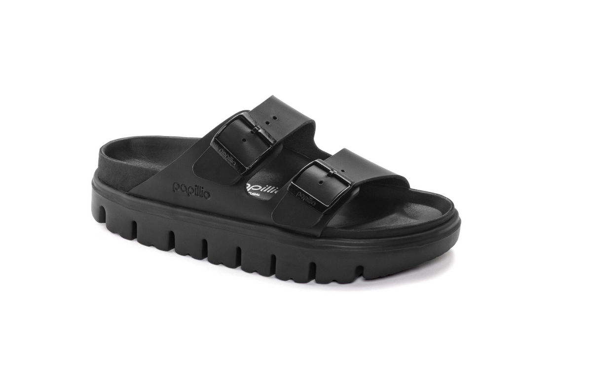 Birkenstock Arizona PAP Chunky Natural Leather Black
