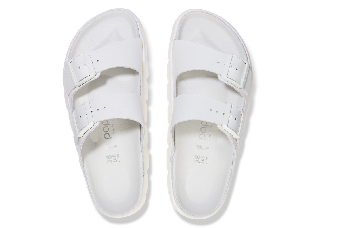 Birkenstock Arizona PAP Chunky Exquisite Natural Leather Sandal White