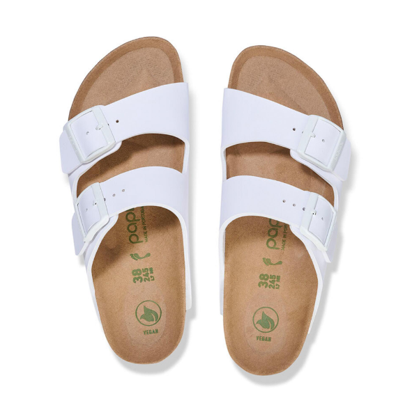 Birkenstock Arizona PAP Flex Platform Birko-Flor Vegan White