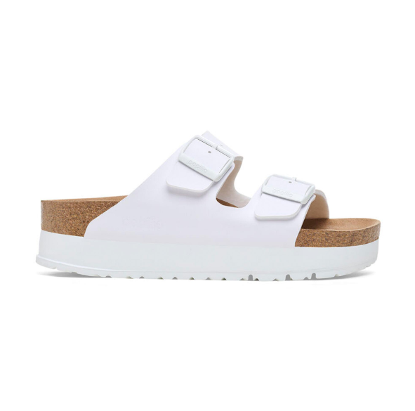 Birkenstock Arizona PAP Flex Platform Birko-Flor Vegan White