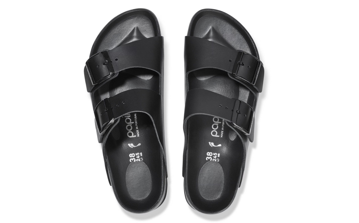 Birkenstock Arizona PAP Flex Platform Natural Leather Black