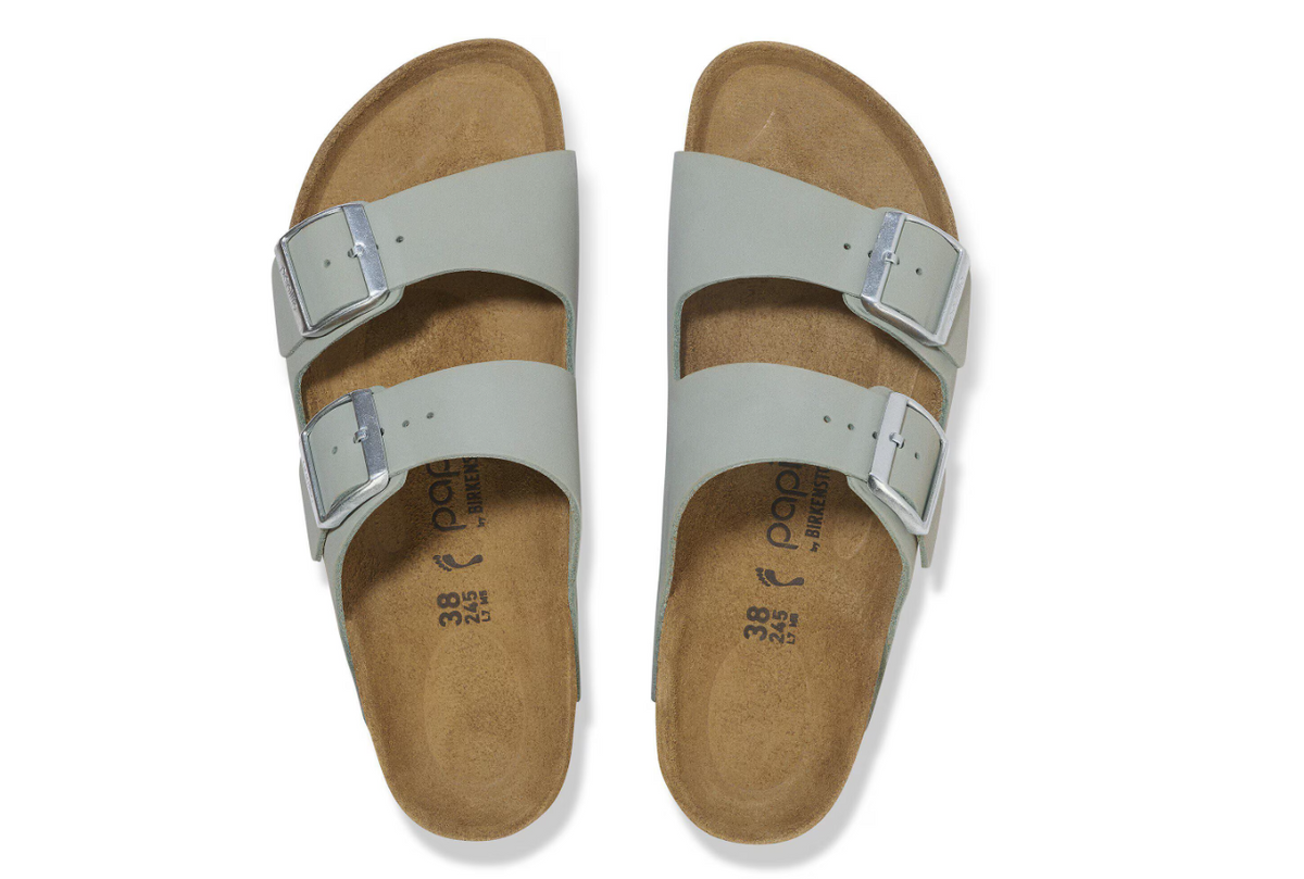 Birkenstock Arizona PAP Flex Platform Nubuck Leather Pure Sage