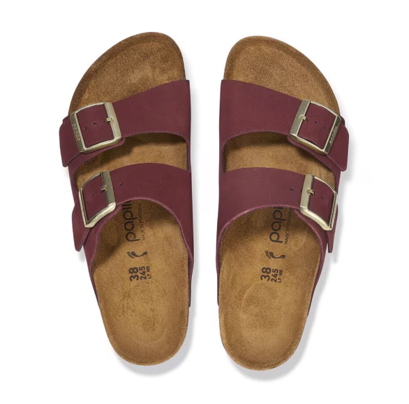 Birkenstock Arizona PAP Flex Platform Nubuck Leather Zinfandel