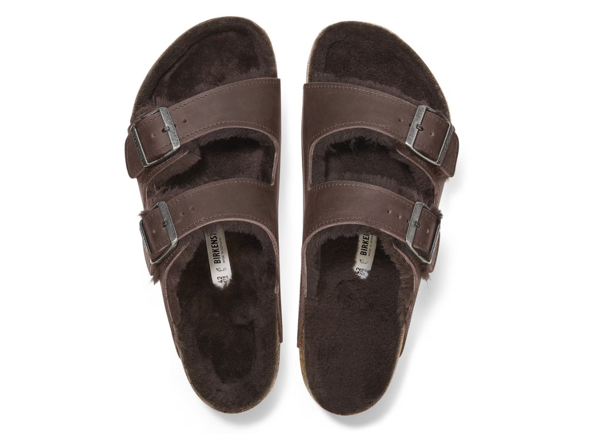 Birkenstock Arizona Shearling Oiled Leather Habana