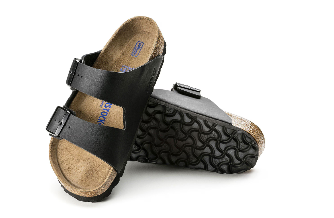 Birkenstock Arizona Soft Footbed Birko-Flor Black Sandals