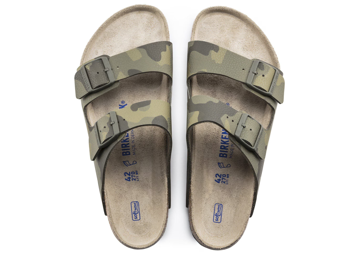 Birkenstock Arizona Soft Footbed Birko-Flor Desert Soil Camo Green