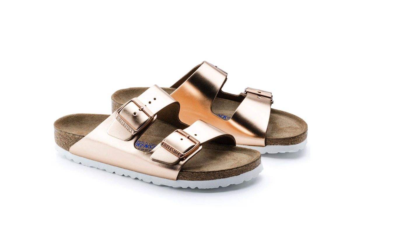 Birkenstock Arizona Soft Footbed Natural Leather Metallic Copper