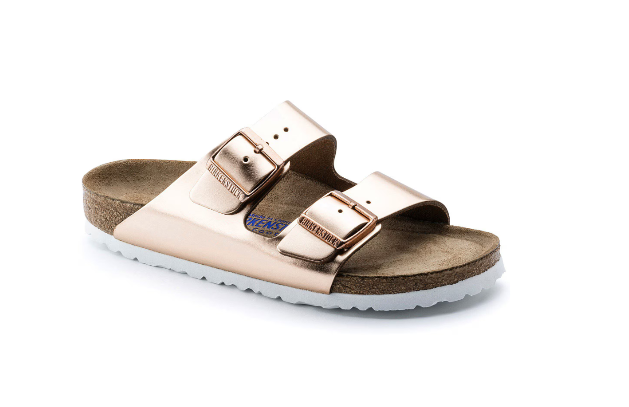 Birkenstock Arizona Soft Footbed Natural Leather Metallic Copper