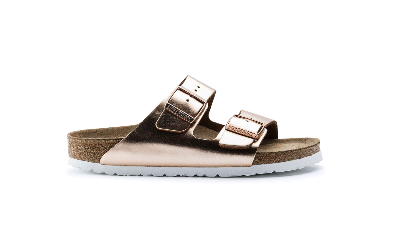 Birkenstock Arizona Soft Footbed Natural Leather Metallic Copper