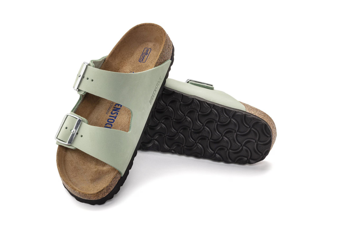 Birkenstock Arizona Soft Footbed Nubuck Leather Matcha