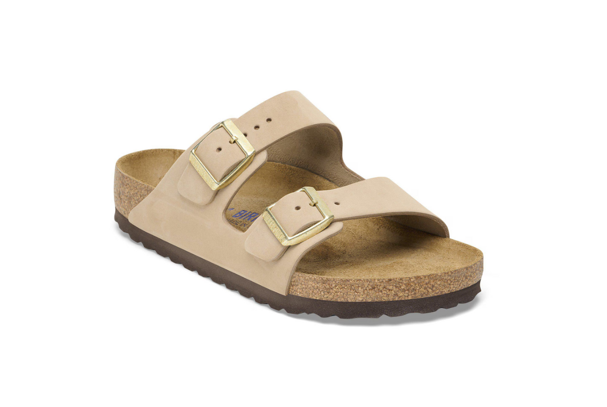 Birkenstock Arizona Soft Footbed Nubuck Leather Sandcastle
