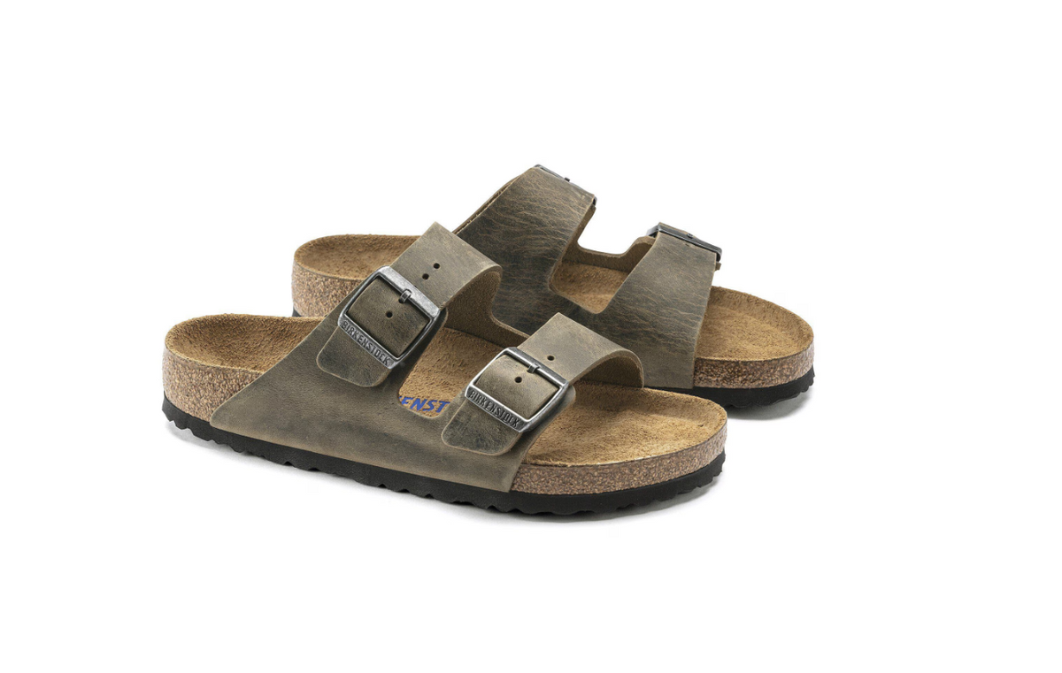 Birkenstock Arizona Soft Footbed Oiled Leather Faded Khaki