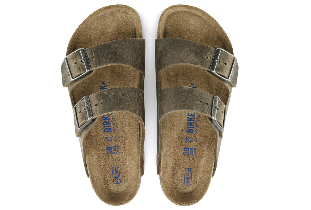 Birkenstock Arizona Soft Footbed Oiled Leather Faded Khaki