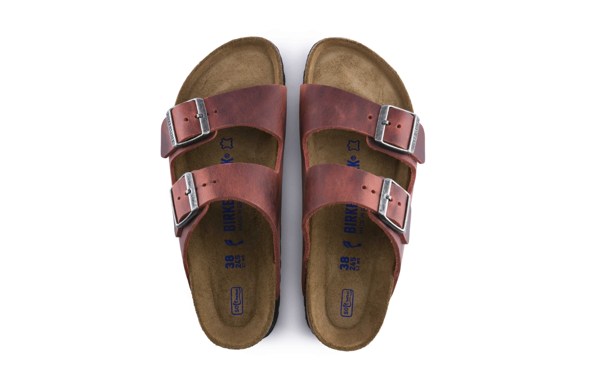 Birkenstock Arizona Soft Footbed Oiled Leather Earth Red