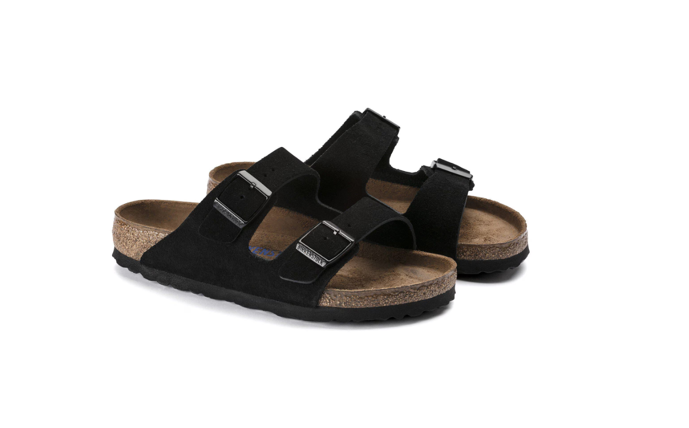 Birkenstock Arizona Soft Footbed Suede Leather Black
