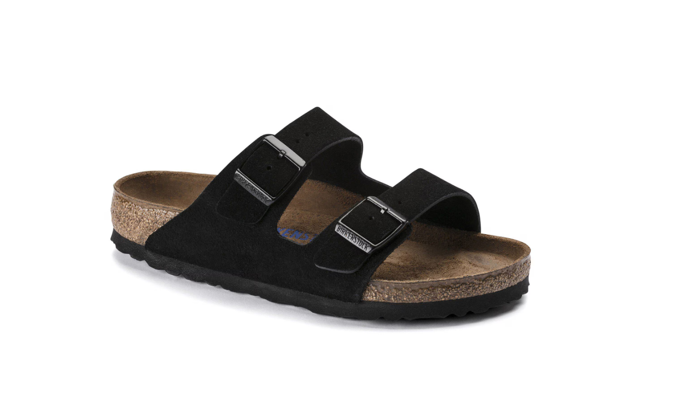 Birkenstock Arizona Soft Footbed Suede Leather Black