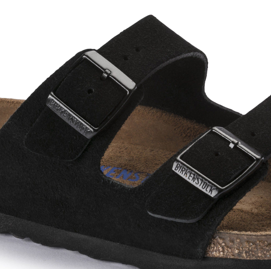 Birkenstock Arizona Soft Footbed Suede Leather Black