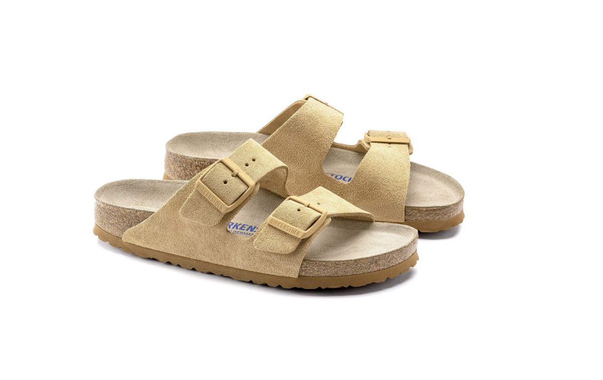 Birkenstock Arizona Soft Footbed Suede Leather Latte Cream