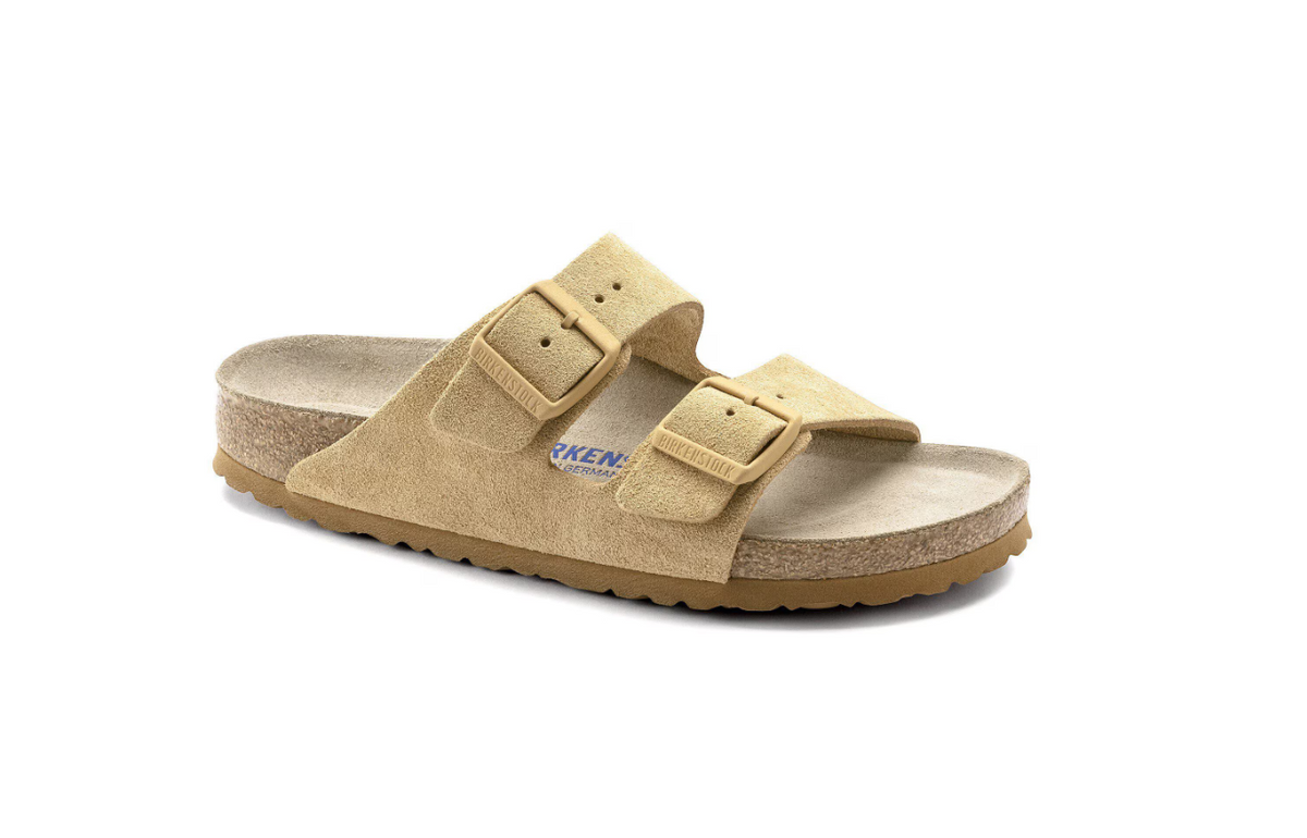 Birkenstock Arizona Soft Footbed Suede Leather Latte Cream