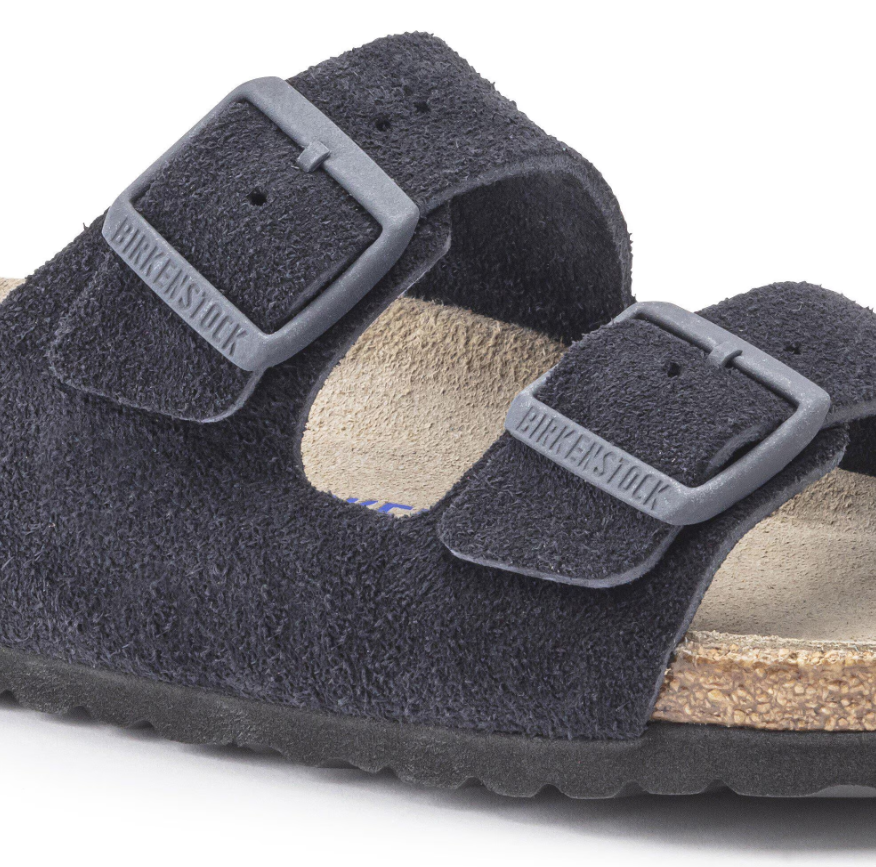 Birkenstock Arizona Soft Footbed Suede Leather Midnight Blue Sandals