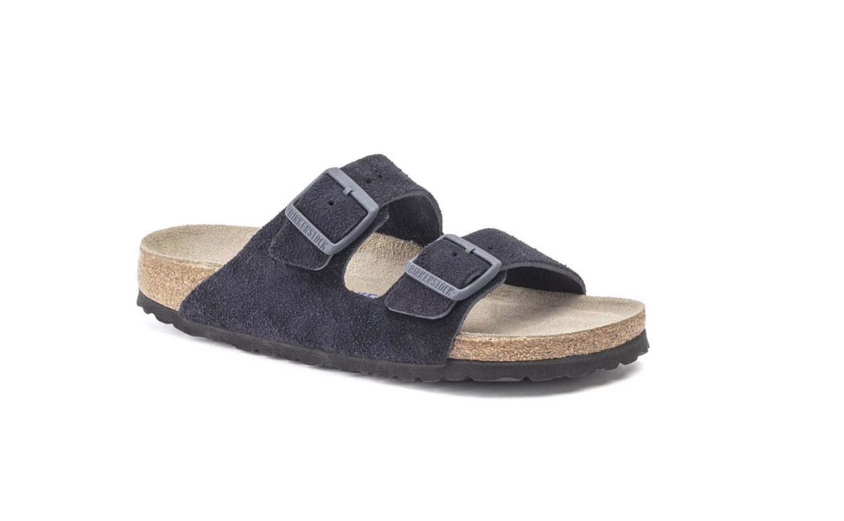 Birkenstock Arizona Soft Footbed Suede Leather Midnight Blue Sandals