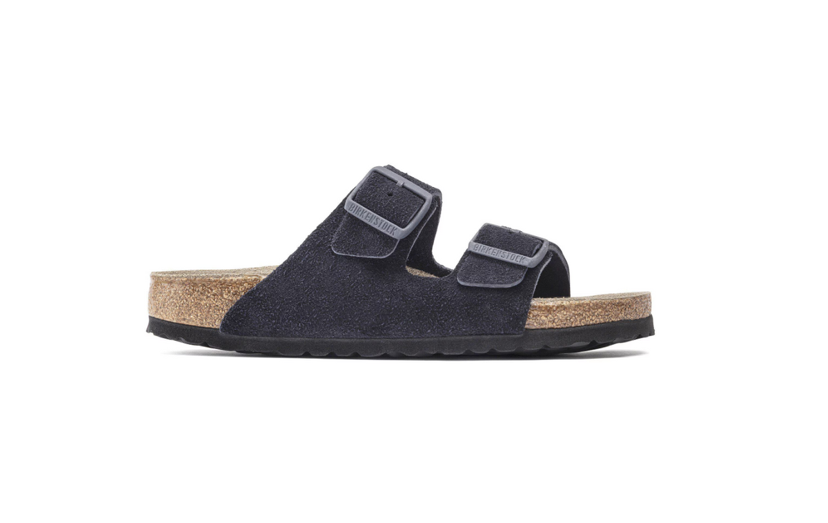 Birkenstock Arizona Soft Footbed Suede Leather Midnight Blue Sandals